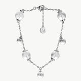 White Quartz Beaded Bracelet in Sterling Silver | Belvria