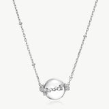 White Quartz Orb Pendant Necklace | Belvria