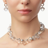 White Quartz Cluster Statement Necklace | Belvria