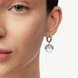 White Quartz Hoop Drop Earrings | Belvria