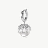 White Quartz Hoop Drop Earrings | Belvria