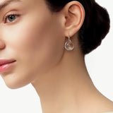 Natural White Quartz Drop Earrings in Sterling Silver | Belvria