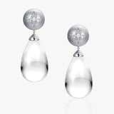 White Quartz Detachable Drop Earrings | Belvria