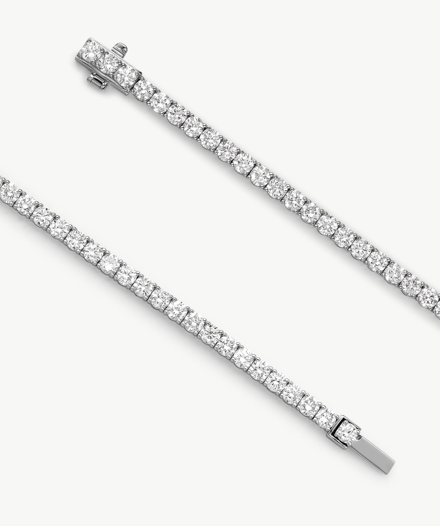 8ct Lab-Grown Diamond Tennis Bracelet in 18K White Gold | Belvria