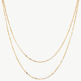 Gold Double Chain Layered Necklace | Belvria