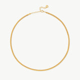 Gold Herringbone Chain Necklace | Belvria