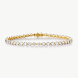 5ct Lab-Grown Diamond Tennis Bracelet in 18K Gold | Belvria