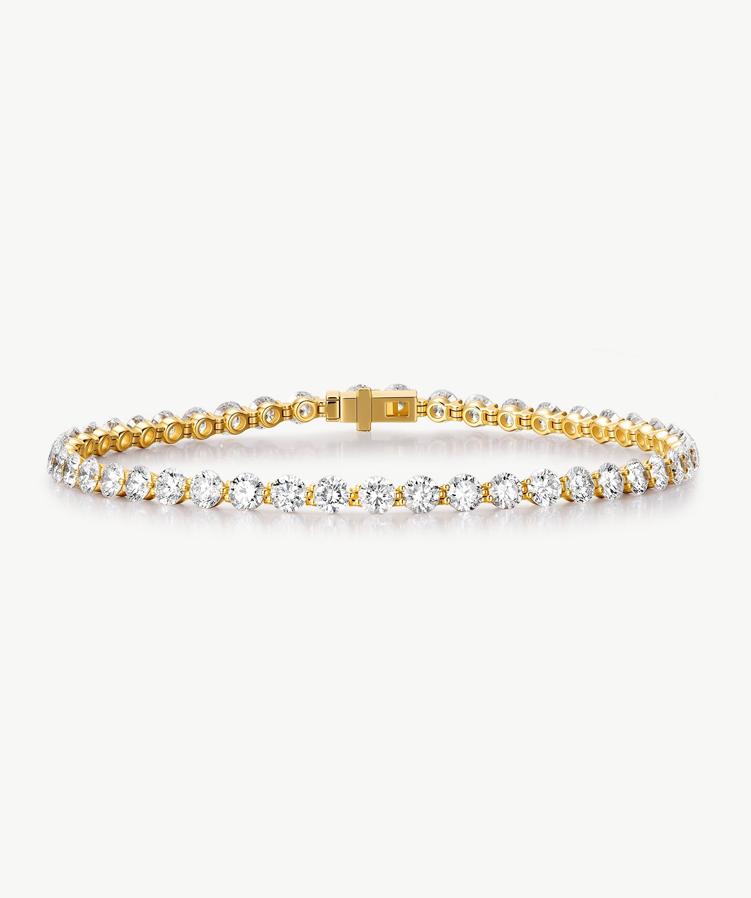5ct Lab-Grown Diamond Tennis Bracelet in 18K Gold | Belvria