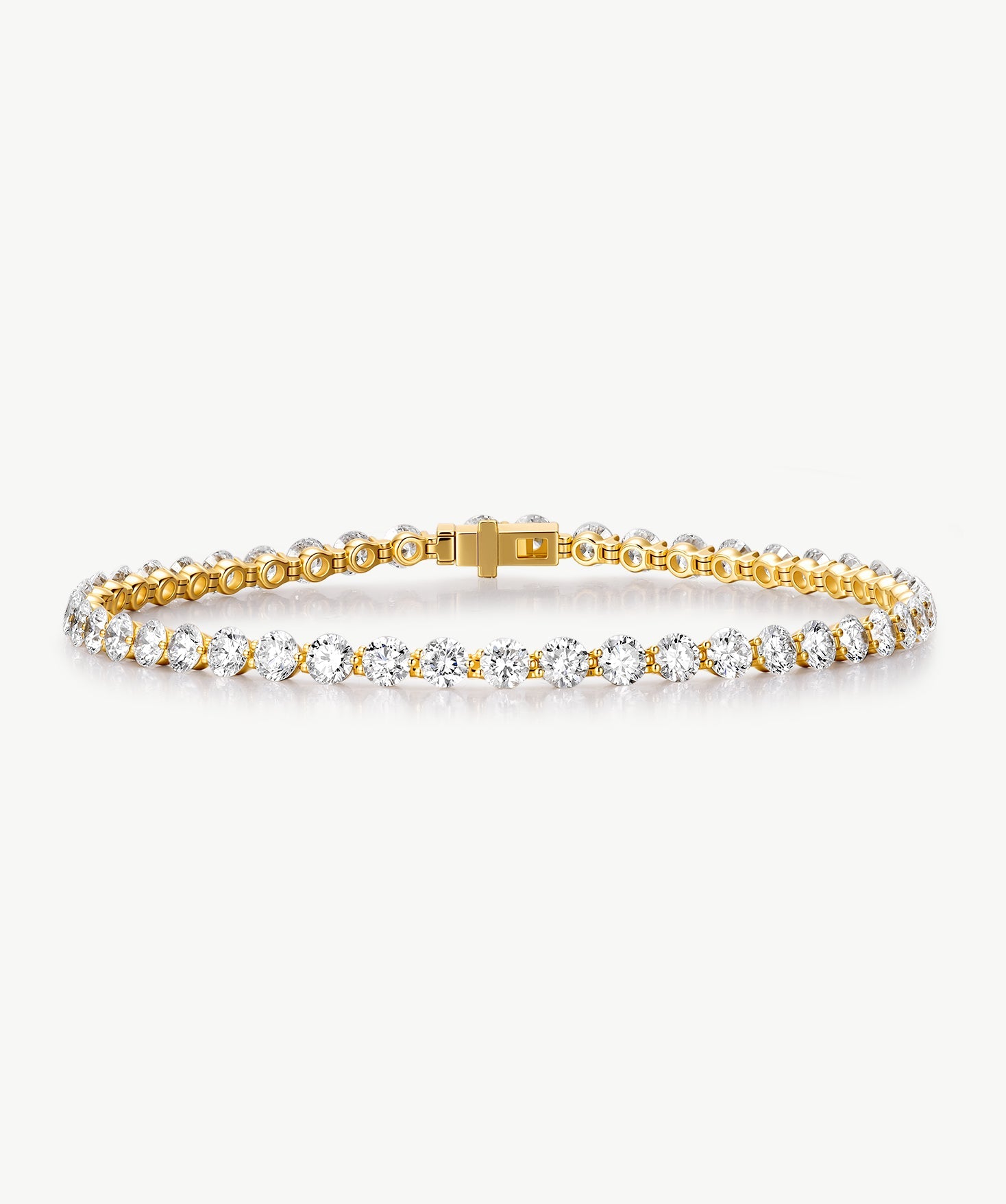 5ct Lab-Grown Diamond Tennis Bracelet in 18K Gold | Belvria