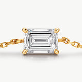 18K Gold Emerald-Cut Lab-Grown Diamond Bracelet | Belvria