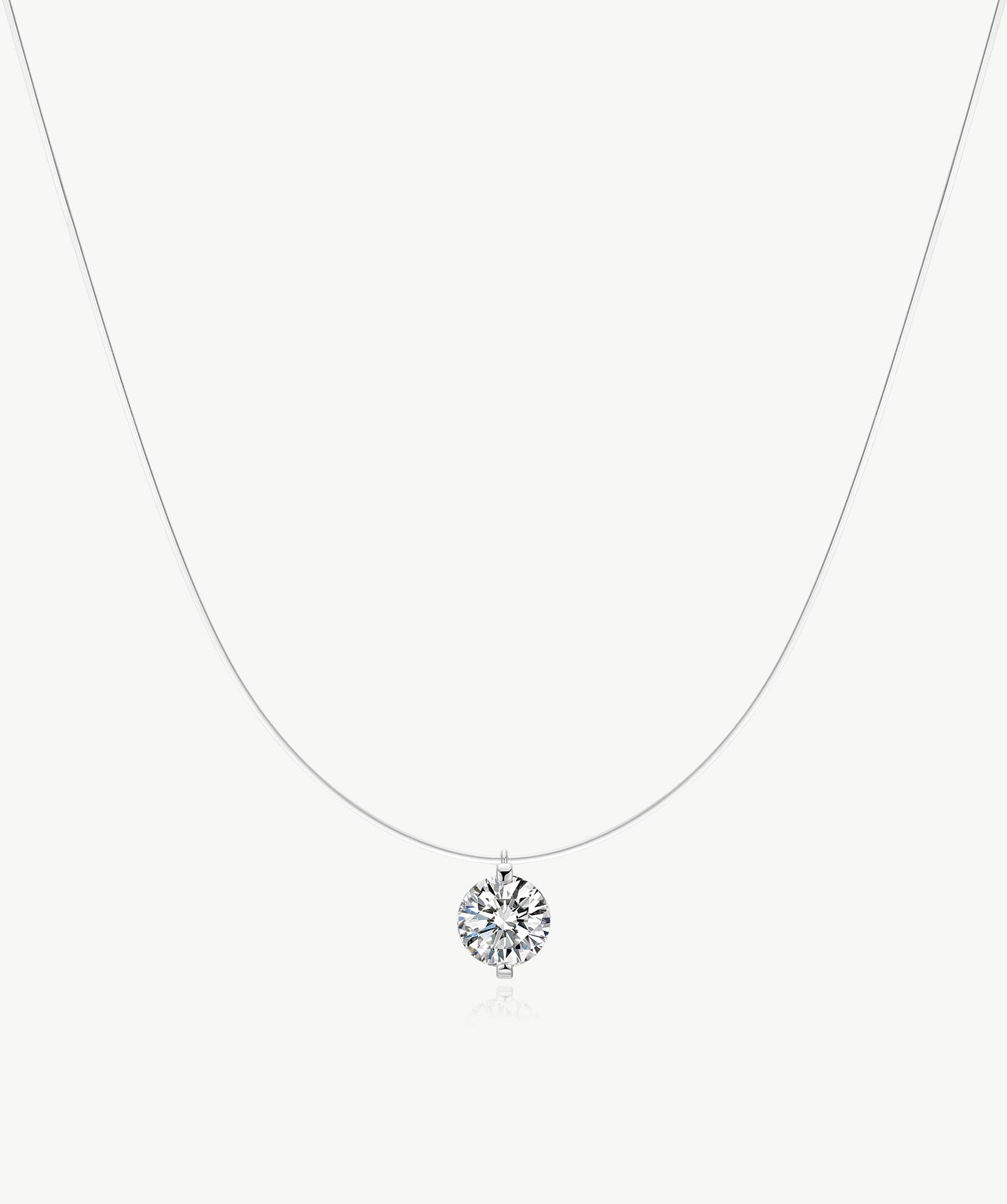 1ct Floating Lab-Grown Diamond Necklace | Belvria