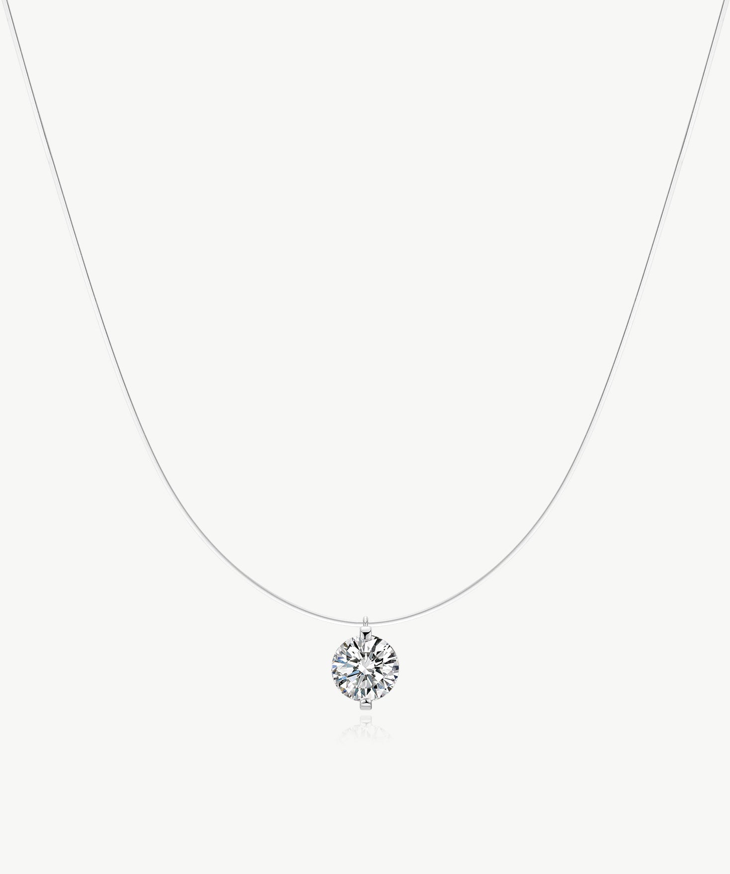 1ct Floating Lab-Grown Diamond Necklace | Belvria