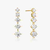 18K Gold Graduated Lab-Grown Diamond Drop Earrings | Belvria