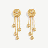 Gold Chandelier Tassel Earrings | Belvria