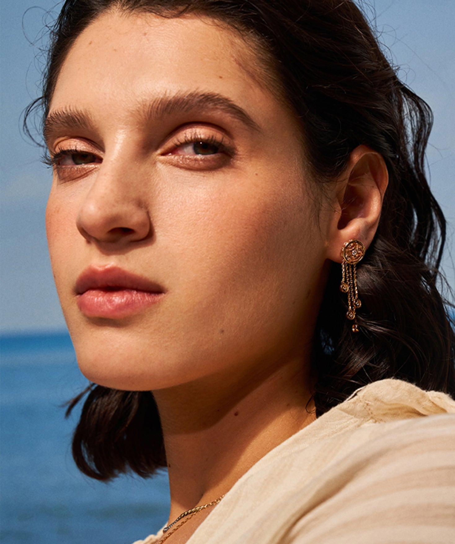 Gold Chandelier Tassel Earrings | Belvria