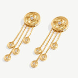 Gold Chandelier Tassel Earrings | Belvria
