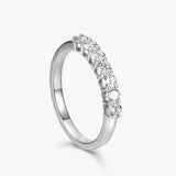 Round Diamond Half-Eternity Ring