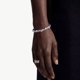 Silver Geometric Cuff Bracelet | Belvria