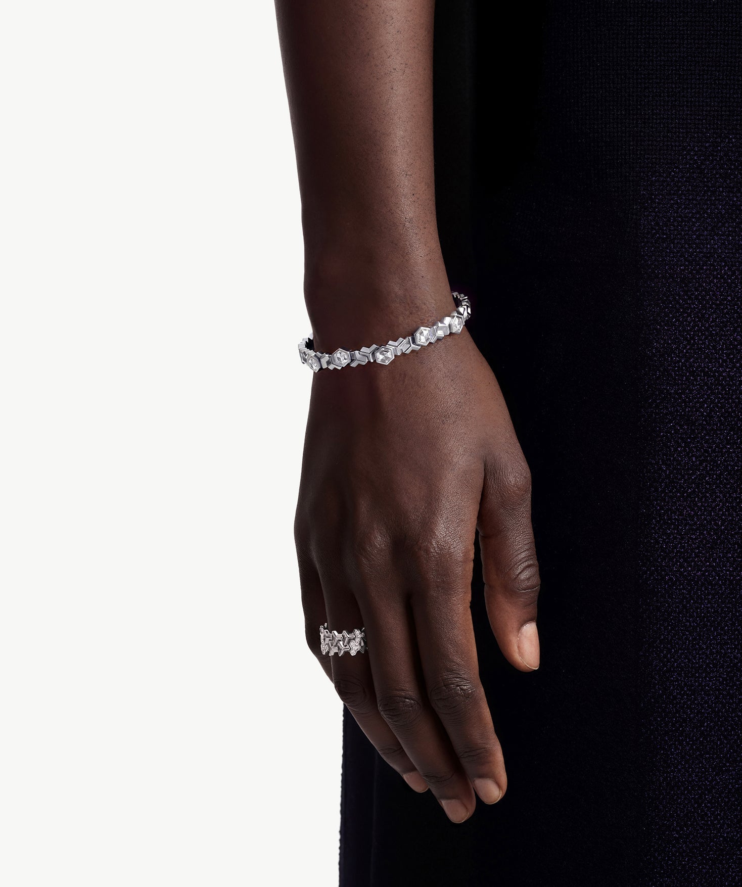 Silver Geometric Cuff Bracelet | Belvria