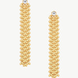 Gold Long Chain Link Drop Earrings | Belvria