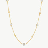 Gold Geometric Station Chain Necklace | Belvria