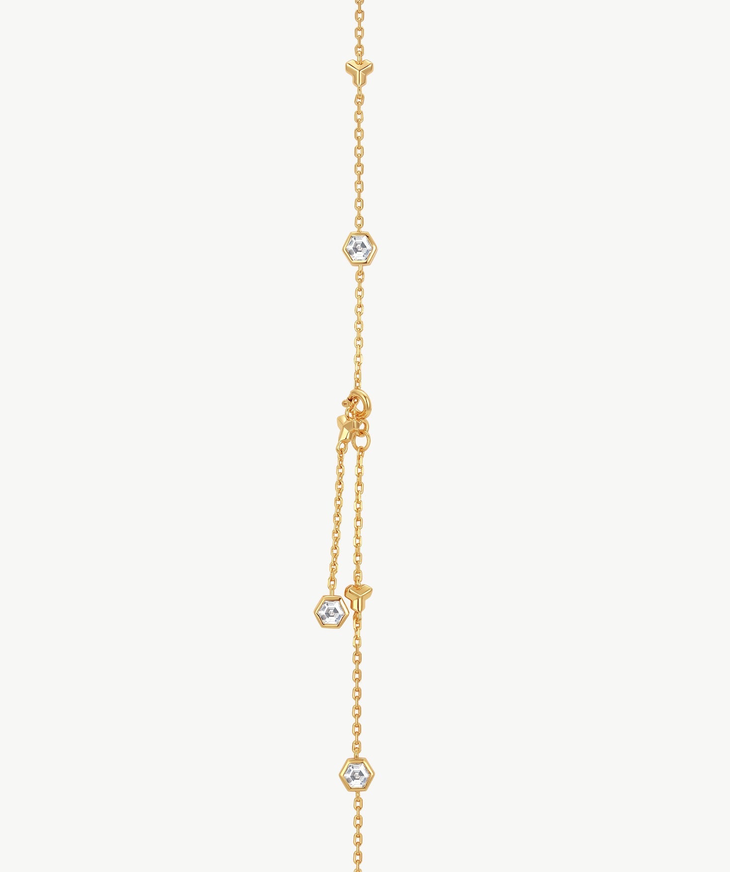 Gold Geometric Station Chain Necklace | Belvria