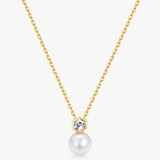 Freshwater Pearl Hexagon Pendant Necklace | Belvria