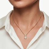 Freshwater Pearl Hexagon Pendant Necklace | Belvria