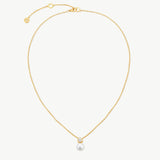 Freshwater Pearl Hexagon Pendant Necklace | Belvria