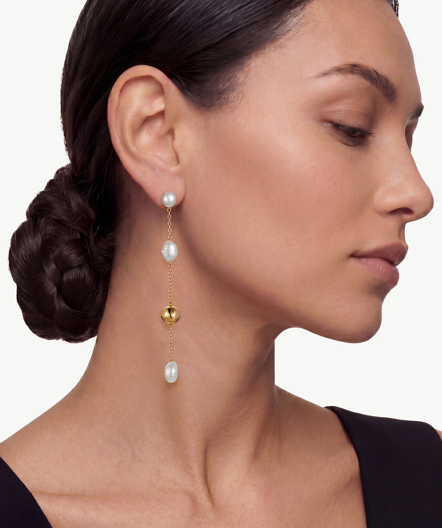 Convertible Baroque Pearl Drop Earrings | Belvria