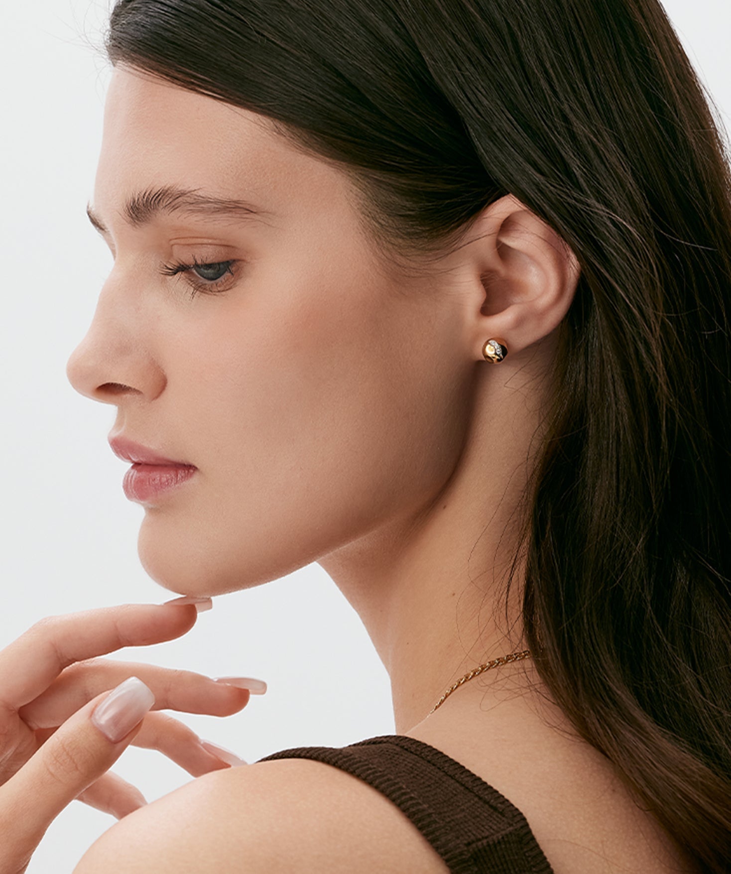 Gold Sculptural Ball Stud Earrings | Belvria