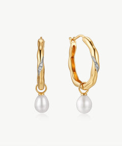 Convertible Freshwater Pearl Hoop Earrings | Belvria