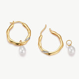 Convertible Freshwater Pearl Hoop Earrings | Belvria