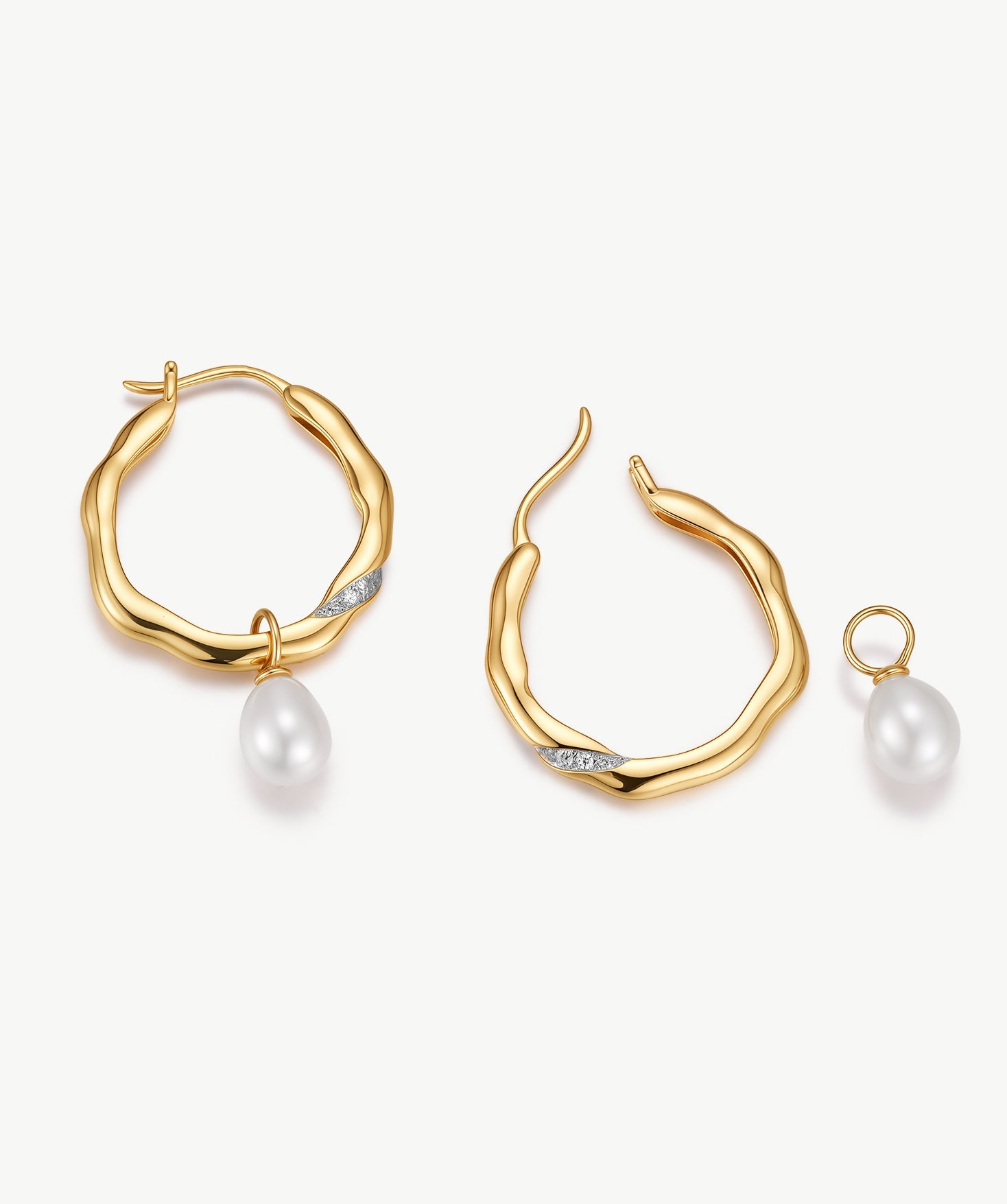 Convertible Freshwater Pearl Hoop Earrings | Belvria