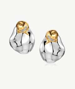 Convertible Two-Tone Sculptural Stud Earrings | Belvria