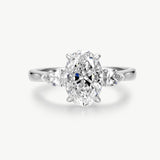 2ct Oval Lab-Grown Diamond Three-Stone Ring | Belvria