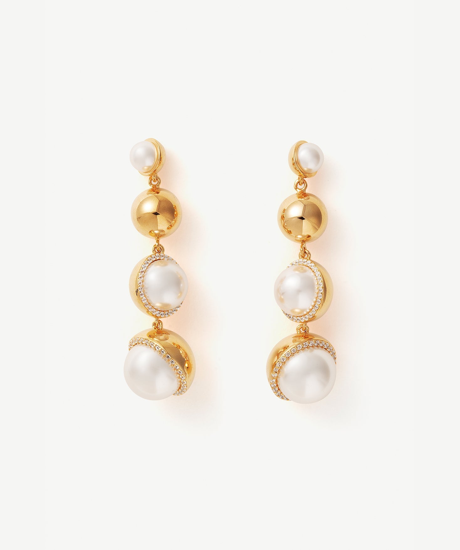 Cascading Pearl Drop Earrings | Belvria