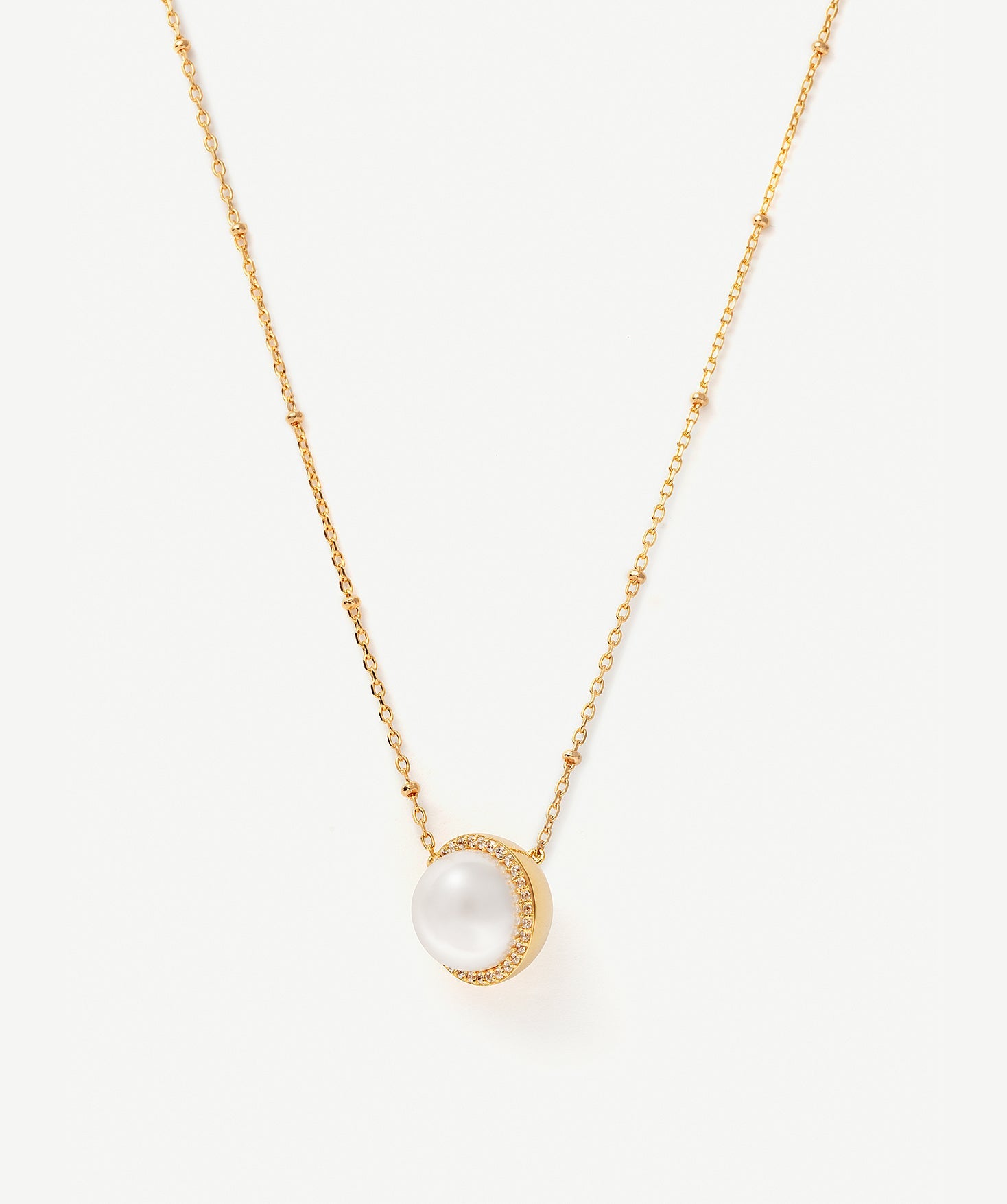 Gold Pearl Pendant Necklace | Belvria