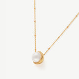 Gold Pearl Pendant Necklace | Belvria