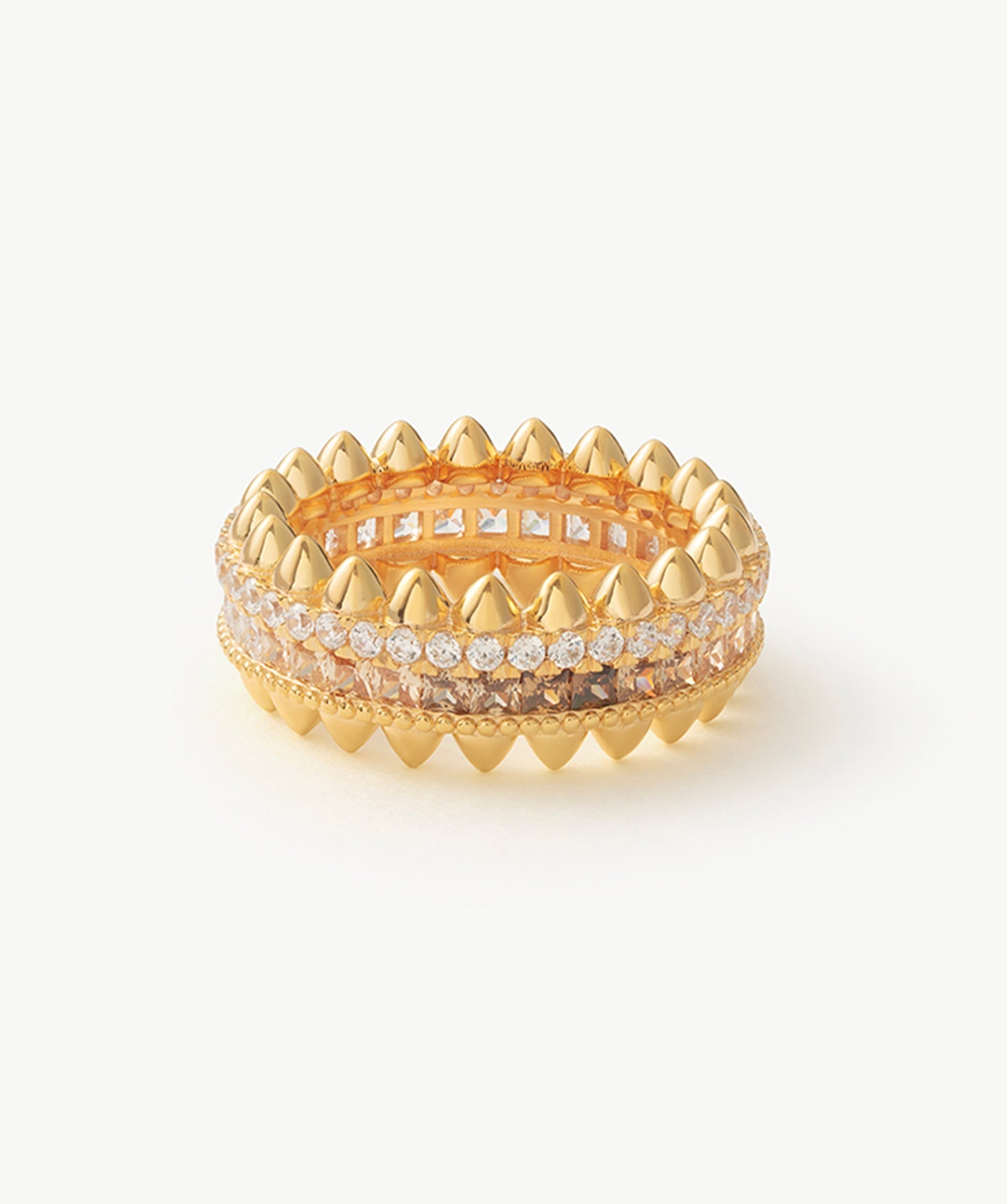 Gold Ombre Spiked Eternity Ring | Belvria