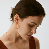 Gold Ombre Spiked Hoop Earrings | Belvria