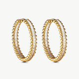 Gold Ombre Spiked Hoop Earrings | Belvria