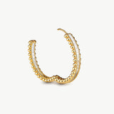 Gold Ombre Spiked Hoop Earrings | Belvria
