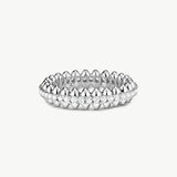 Silver Spiked Pavé Eternity Ring | Belvria