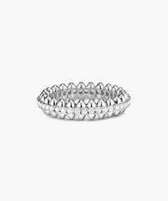 Silver Spiked Pavé Eternity Ring | Belvria