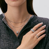 Silver Spiked Wide Band Ring | Belvria