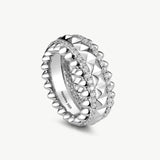 Silver Spiked Wide Band Ring | Belvria