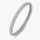Silver Spiked Statement Bangle Bracelet | Belvria