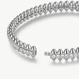 Silver Spiked Statement Bangle Bracelet | Belvria