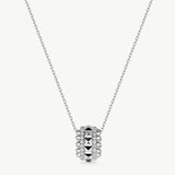 Silver Spiked Barrel Pendant Necklace | Belvria
